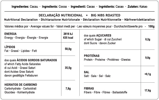 Roasted Big Nibs Cláudio Corallo 125gr