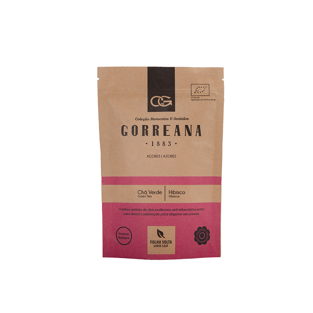 Chá Verde Hibisco Folha Solta Gorreana 80gr