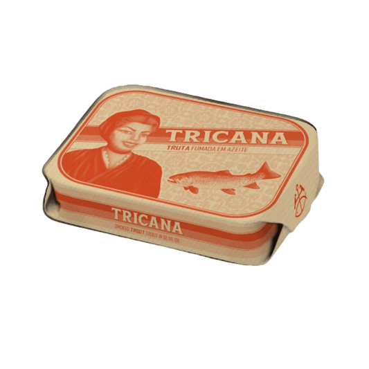 Tricana truta fumada em azeite