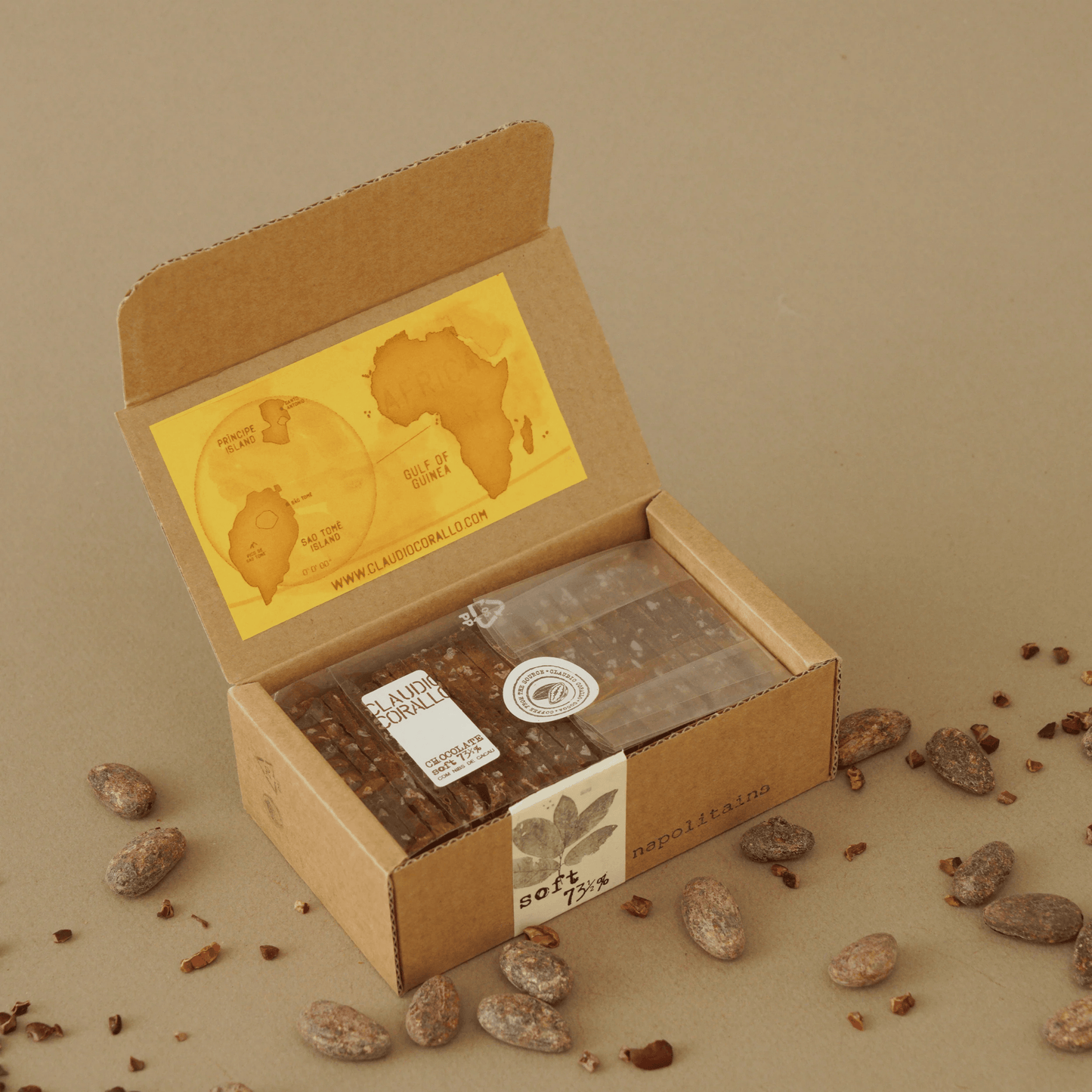 Soft 73,5% c/Nibs de cacau Cláudio Corallo 160gr