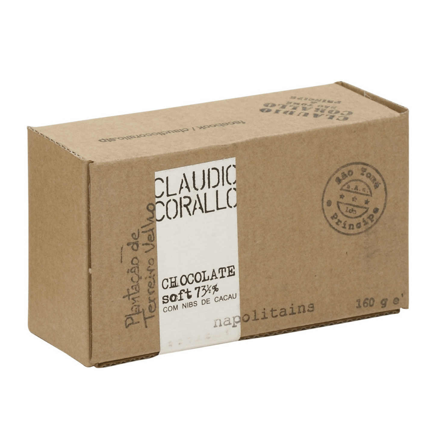 Soft 73,5% c/Nibs de cacau Cláudio Corallo 160gr