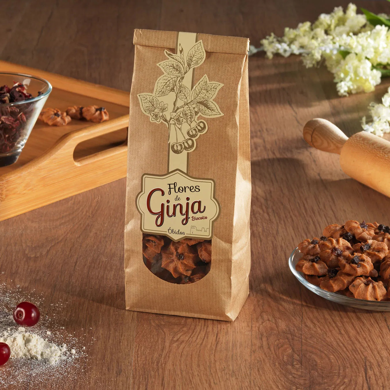 Biscoitos Flores de Ginja 200gr