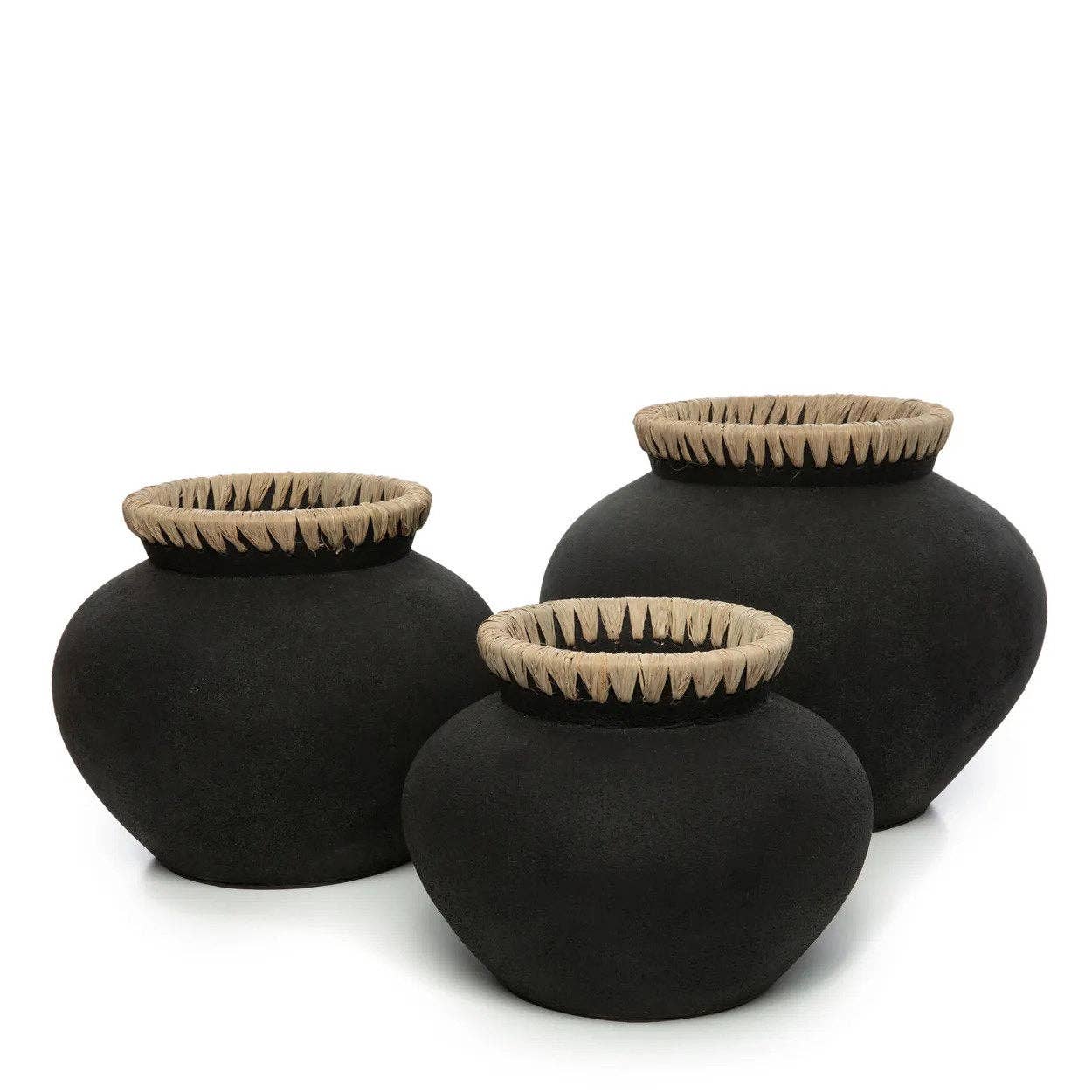 Vaso Styly - Preto Natural - Grande