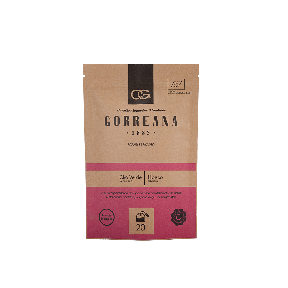 Chá Verde  Hibisco Saquetas Gorreana 40gr