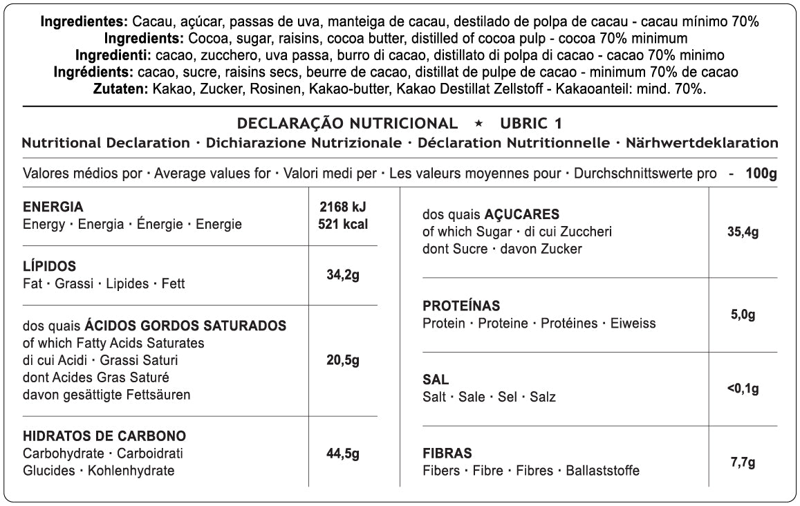Ubric 1 c/passas de uva Cláudio Corallo